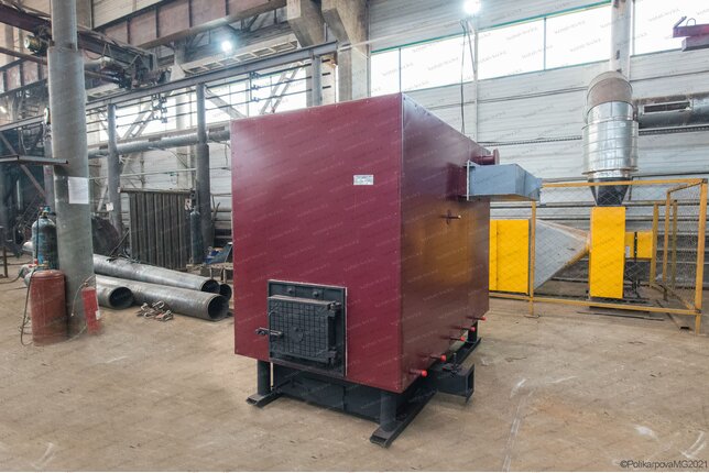 Водогрейный котел 1.25 МВт работающий без дымососа